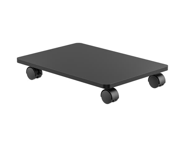 Mobile Computer Stand - Musta Keskusyksikön pyörällinen koroke