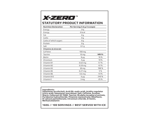 X-Zero Apple Orange - 100 Serveringar
