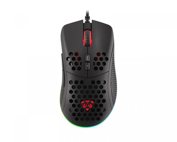 Krypton 555 Ultralight RGB Gaming Mus - Sort