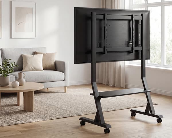 TV stativ på hjul - 45”-90” - Sort