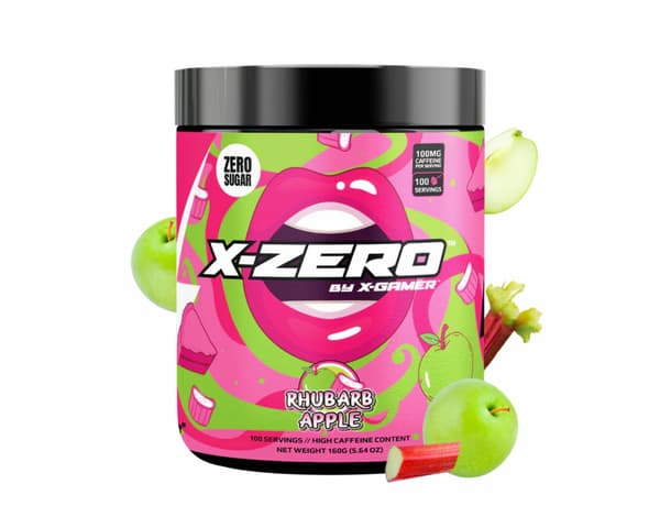 X-Zero Rhubarb Apple - 100 Serveringar