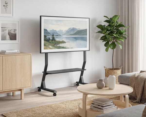 TV stativ på hjul - 45”-90” - Sort