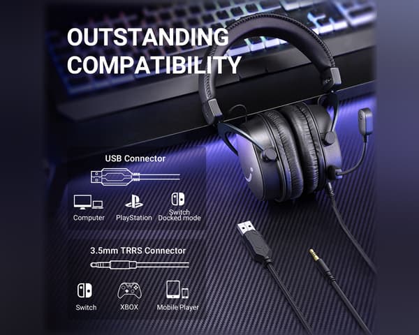 H9 7.1 Gaming Headset RGB - Svart