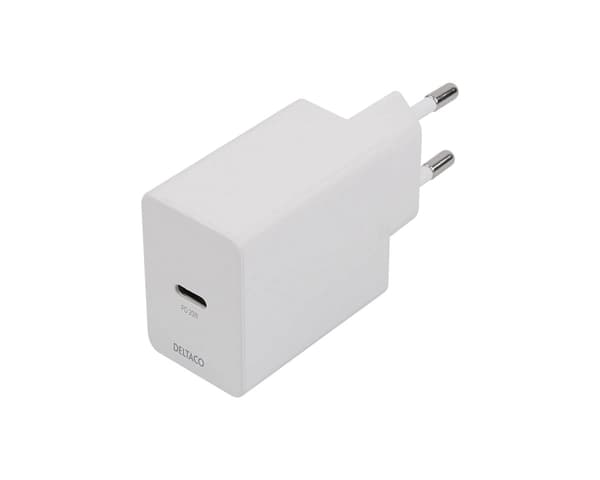 USB-C PD Wall Charger 20 W incl USB-C Cable - Hvit Vegglader