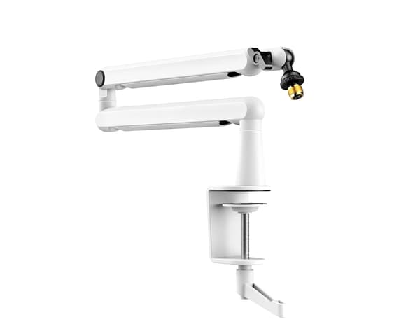 Low-Profile Boom Arm Stand - Hvit Mikrofonstativ