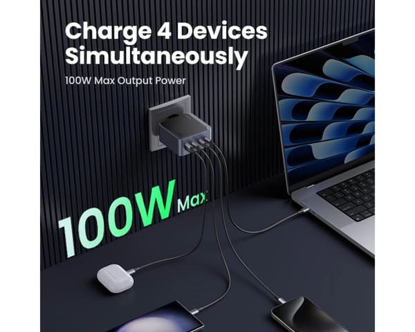 Nexode S 100W 4-port USB-laturi