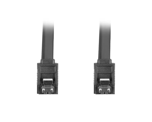 SATA 3 6GB/S 50cm Metallklips Svart