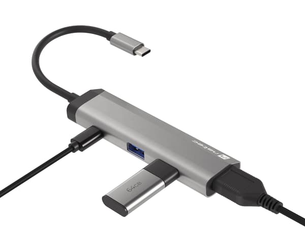 Fowler Slim Hub USB-C Multiport Adapter 4 in 1 - USB-hubi