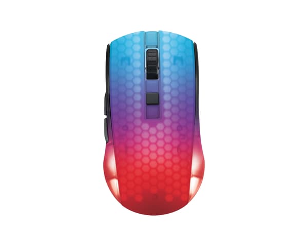 DM320 Trådløs Semi-Transparent RGB Gaming Mus - Sort