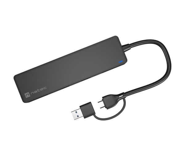 USB-C 3.0 Hub Mayfly Musta + USB-A Adapter - USB Hubi