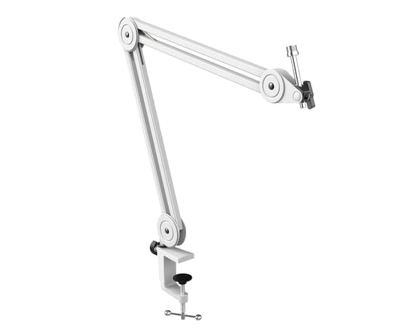 Boom Arm Stand - Hvit Mikrofonstativ