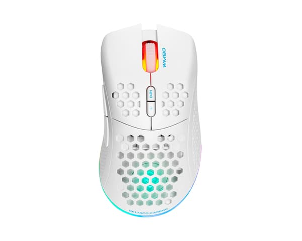 WM80 Trådlös RGB Gamingmus Ultralätt - Vit