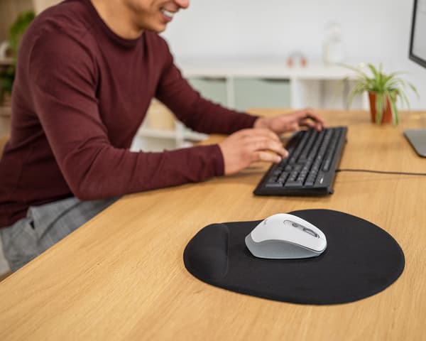 BigFoot XL Ergonomisk Musematte med Håndleddstøtte - Svart