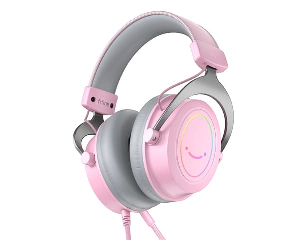 AMPLIGAME H3 Gaming Headset RGB - Lyserød