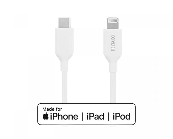 USB-C til Lightning MFi - Ladekabel 1m - Hvid