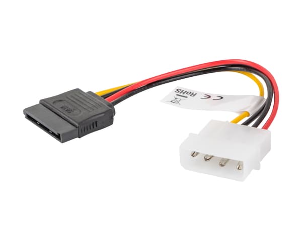 Molex (Hane) till SATA (Hona) Kabel 15cm