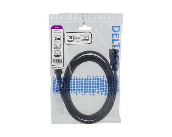DisplayPort-Kaapeli 4K Musta - 2 metriä