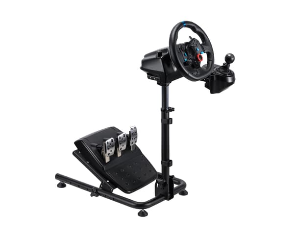 Racing Simulator Wheel Stand with Gear Shifter - LRS11 Racersimulator - Sort