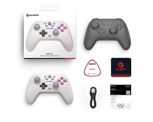 Nova HD Rumble Trådløs Controller til Nintendo Switch - Retro White