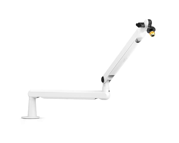 Low-Profile Boom Arm Stand - Hvid Mikrofonstativ