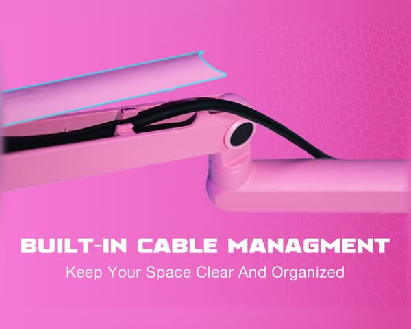 Low-Profile Boom Arm Stand - Rosa Mikrofonarm