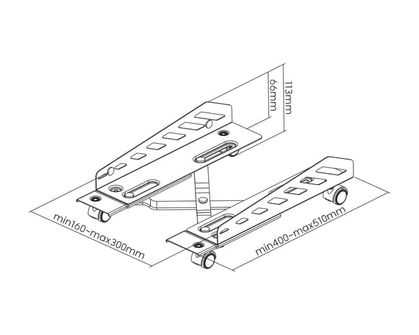 Heavy-Duty Datorställ med Hjul