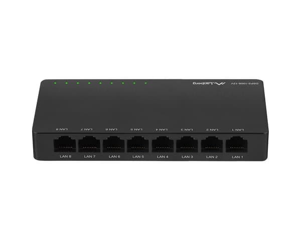 Netværksswitch 8-portar 100/1000 Mbps V12
