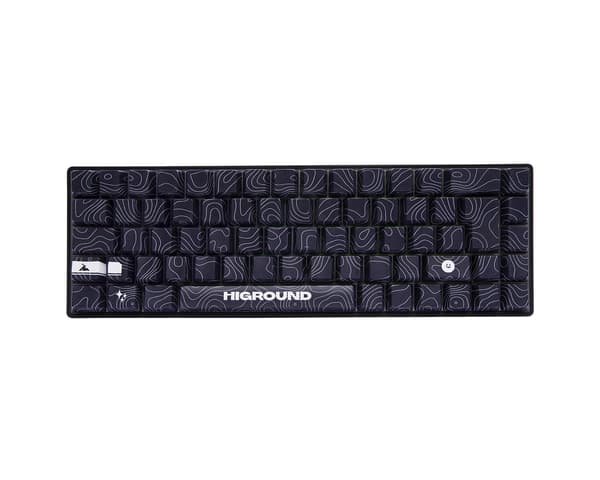 BLACKICE Base 65 Hotswap Pelinäppäimistö - ISO Saksalainen [White Flame]