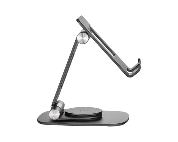 Foldable Aluminum Table and Phone Stand - Musta kuuloketeline