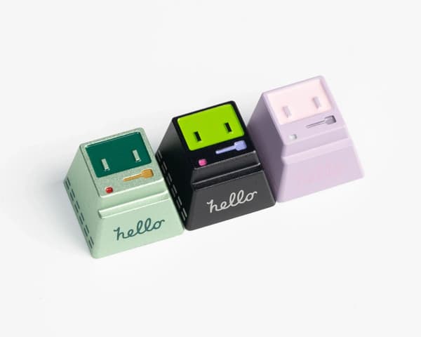 Cute Computer Aluminum Alloy Artisan Keycap - Lilla