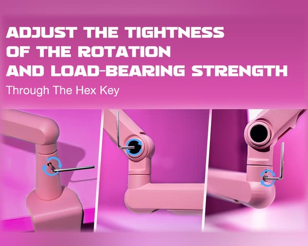 Low-Profile Boom Arm Stand - Rosa Mikrofonstativ