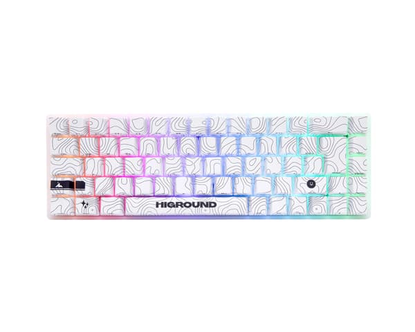 SNOWSTONE Base 65 Hotswap Gaming Tangentbord - ISO German [White Flame]