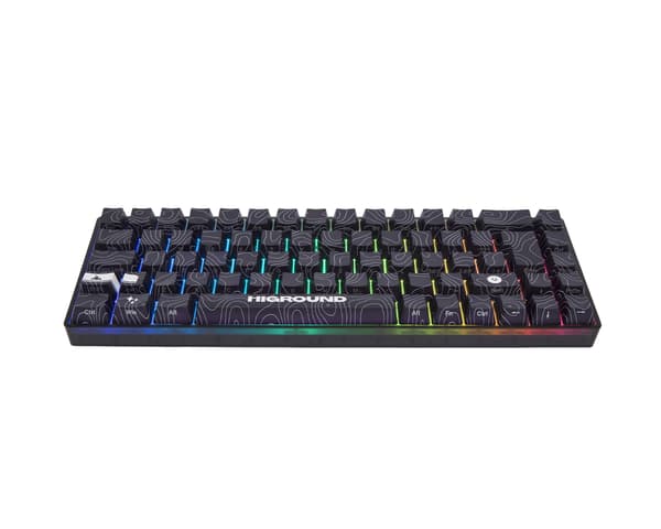 BLACKICE Base 65 Hotswap Gaming Tangentbord - ISO German [White Flame]