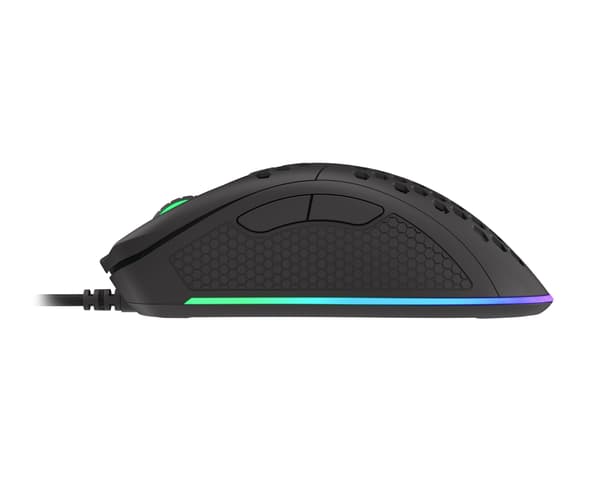 Krypton 555 Ultralight RGB Gaming Mus - Sort