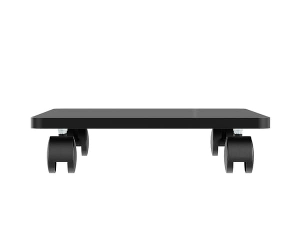 Mobile Computer Stand - Musta Keskusyksikön pyörällinen koroke