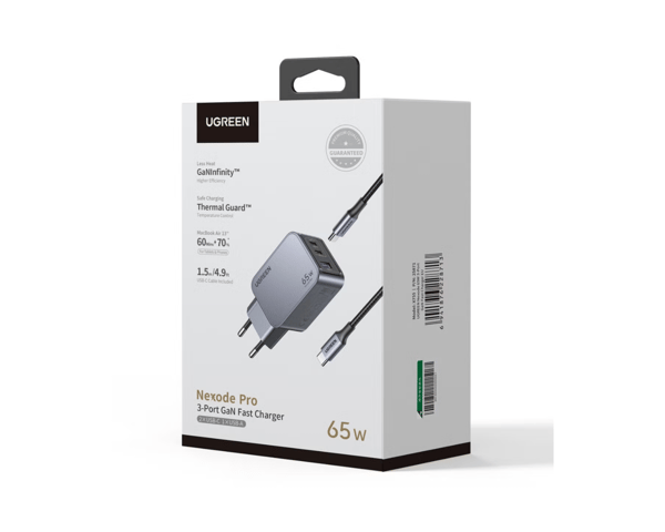 Nexode S 65W 3-port USB-laturi