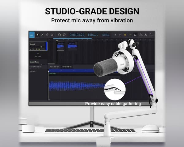 K688 USB / XLR Mikrofoni - dynaaminen mikrofoni - Valkoinen