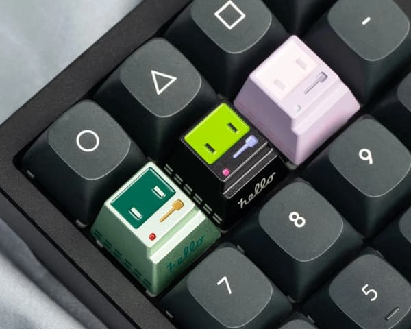 Cute Computer Aluminum Alloy Artisan Keycap - Lila