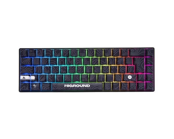 BLACKICE Base 65 Hotswap Gaming Tastatur - ISO UK [White Flame]
