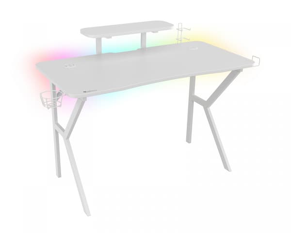 Gaming Työpöydät Holm 320 RGB White Edition