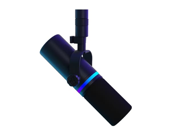 USB-C RGB Dynamisk Podcast Mikrofon - Sort