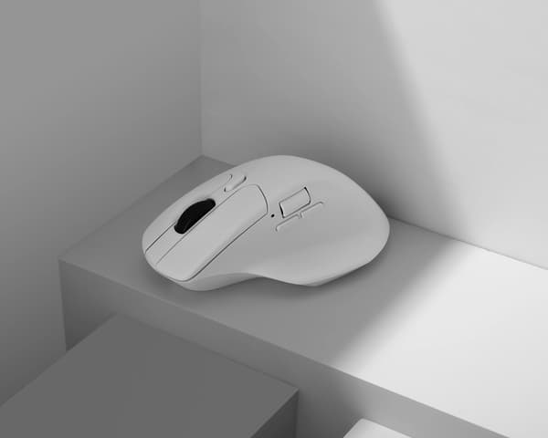 M6 4K Ergonomisk Trådlös Mus - Vit