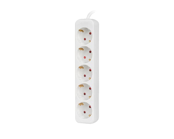 Grenuttag 5-uttag 3 Meter - Vit