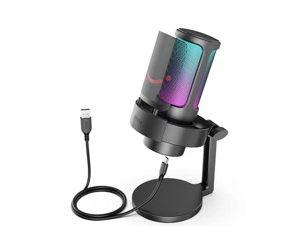 AMPLIGAME A8 USB Gaming Mikrofon RGB (PC/PS4/PS5) - Sort