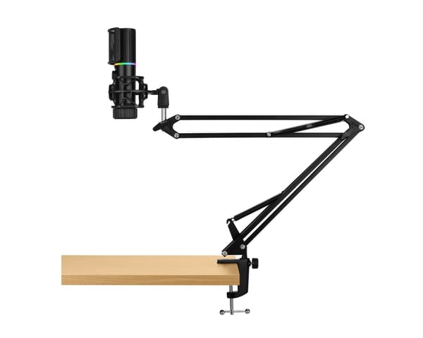 MIC - RGB Mikrofon inkl. Mikrofonarm - Svart