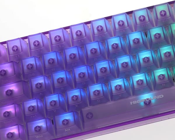 AMETHYST Base 65 Hotswap Gaming Tangentbord - ISO German [White Flame]