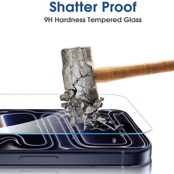 3-Pack Iphone 17 Pro skärmskydd härdat glas premium
