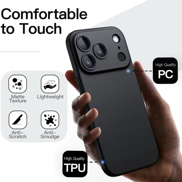 Iphone 17 Pro Max skal mobilskal silikon / TPU