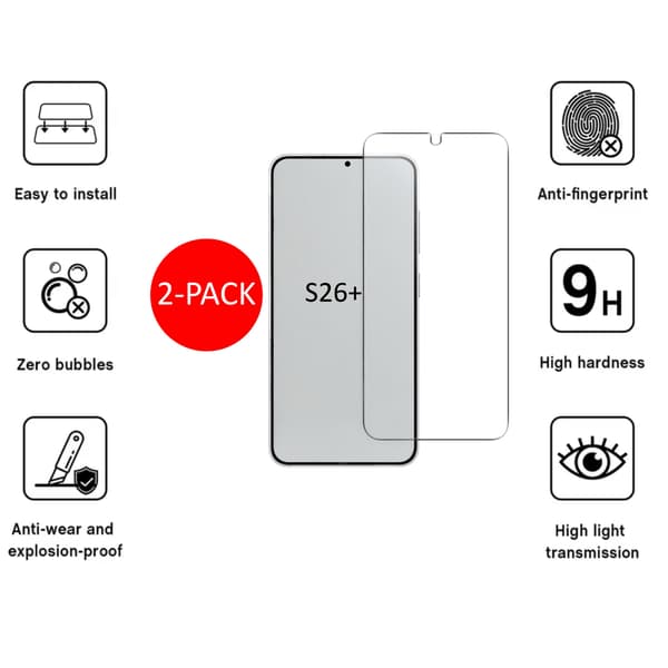 2-Pack 1SWEDEN skärmskydd för Samsung Galaxy S26+ Plus