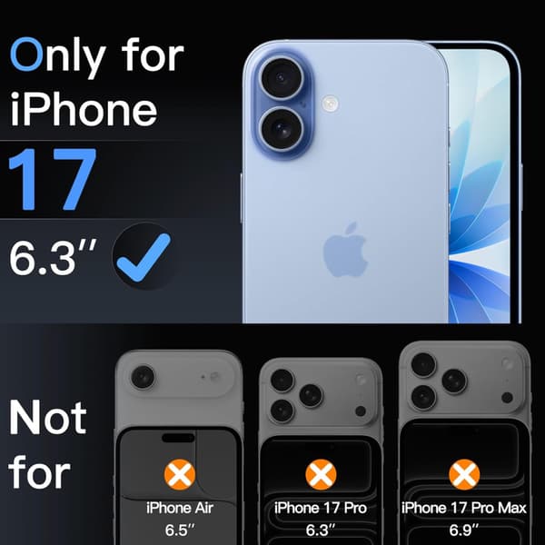 3-Pack Iphone 17 skärmskydd härdat glas premium